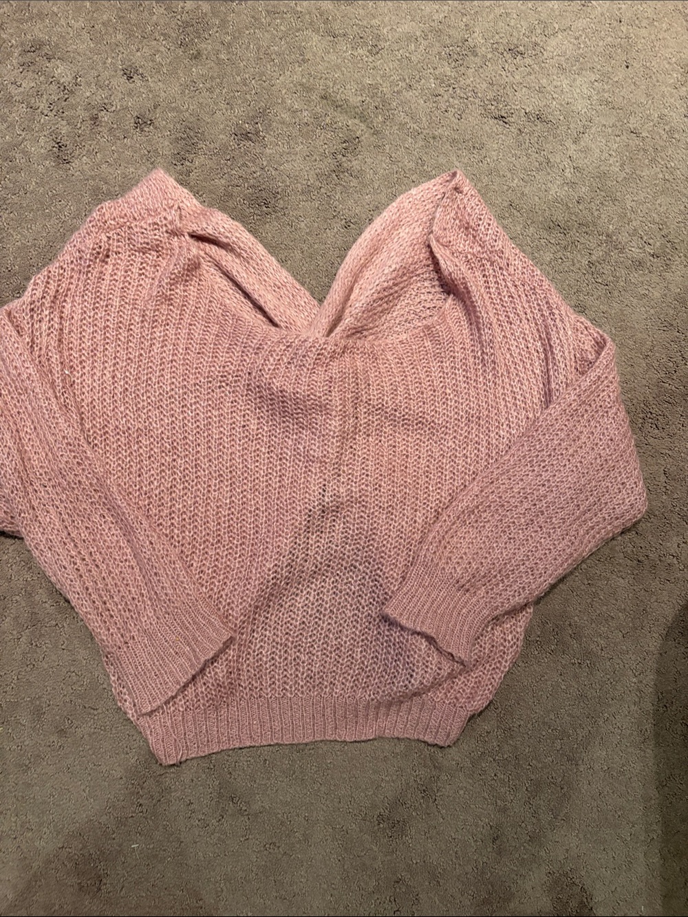 Soft V-Neck Women's Pink Sweater